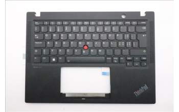 Lenovo 5M11N89586 C-Cover with keyboard, Switzerland, Black, Backlight, WWAN, UK