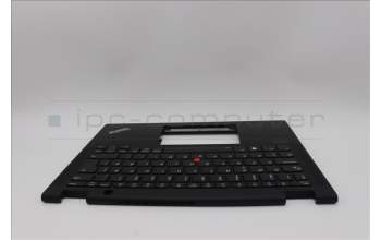 Lenovo 5M11N89850 C-Cover with keyboard, Danish, Black, Backlight, UK