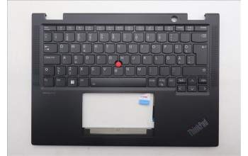 Lenovo 5M11N89857 C-Cover with keyboard, Estonian, Black, Backlight, UK