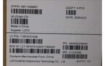 Lenovo 5M11N89857 C-Cover with keyboard, Estonian, Black, Backlight, UK