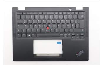 Lenovo 5M11N89868 C-Cover with keyboard, German, Black, Backlight, UK