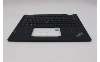 Lenovo 5M11N89870 C-Cover with keyboard, German, Black, Backlight, UK
