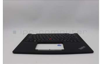 Lenovo 5M11N89875 C-Cover with keyboard, Hebrew, Black, Backlight, US