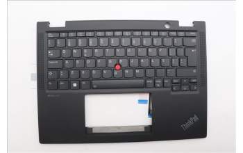 Lenovo 5M11N93096 C-Cover with keyboard, Portuguese, Black, Backlight, UK