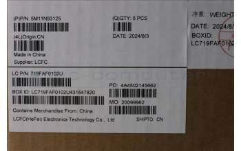 Lenovo 5M11N93125 MECH_ASM BL KB BK UK CHY