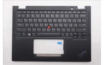 Lenovo 5M11N93129 C-Cover with keyboard, Ukraine, Black, Backlight, US