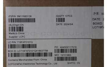 Lenovo 5M11N93138 C-Cover with keyboard, Belgian, Black, Backlight, WWAN, UK