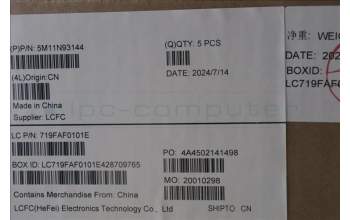 Lenovo 5M11N93144 C-Cover with keyboard, Bulgarian, Black, Backlight, WWAN, UK