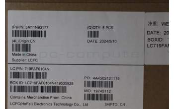 Lenovo 5M11N93177 C-Cover with keyboard, Hebrew, Black, Backlight, WWAN, US