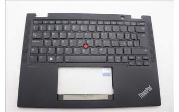 Lenovo 5M11N93222 C-Cover with keyboard, Switzerland, Black, Backlight, WWAN, UK