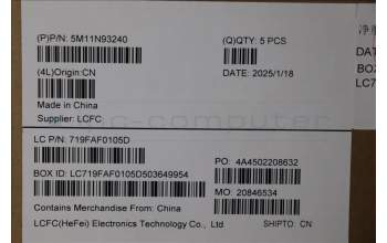 Lenovo 5M11N93240 MECH_ASM BL KB BK WW UKR LTN