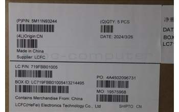 Lenovo 5M11N93244 C-Cover with keyboard, USA English, Black, US