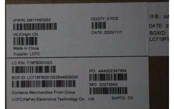 Lenovo 5M11N93252 C-Cover with keyboard, Arabic, Black, US