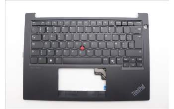 Lenovo 5M11N93258 C-Cover with keyboard, Belgian, Black, UK