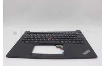 Lenovo 5M11N93266 C-Cover with keyboard, Spanish, Black, UK