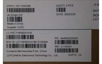 Lenovo 5M11N93306 C-Cover with keyboard, Czech Slovakian, Black, UK