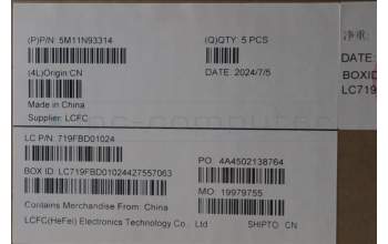 Lenovo 5M11N93314 MECH_ASM FRU KB SWEFIN(SRX)UK Bk