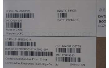 Lenovo 5M11N93326 C-Cover with keyboard, Turkish, Black, UK