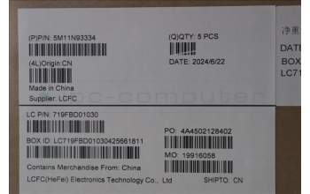 Lenovo 5M11N93334 C-Cover with keyboard, US English Euro, Black, US