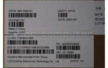 Lenovo 5M11N94151 C-Cover with keyboard, Ukraine, Black, US