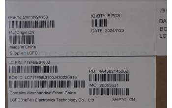 Lenovo 5M11N94153 C-Cover with keyboard, USA English, Black, Backlight, US