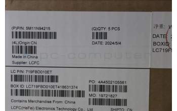 Lenovo 5M11N94215 C-Cover with keyboard, Czech Slovakian, Black, Backlight, UK