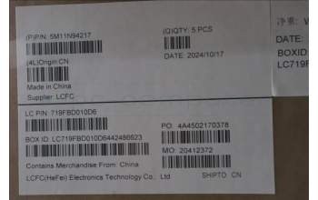 Lenovo 5M11N94217 C-Cover with keyboard, Slovenian, Black, Backlight, UK