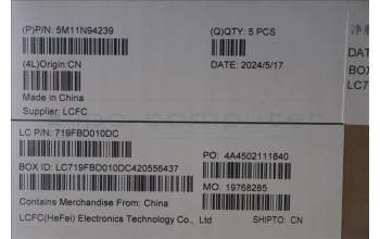 Lenovo 5M11N94239 MECH_ASM FRU KB UK BL(SRX)UK Bk