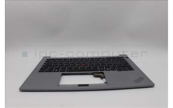 Lenovo 5M11N96163 C-Cover with keyboard, Belgian, Arctic Grey, Backlight, UK
