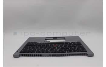 Lenovo 5M11N96163 C-Cover with keyboard, Belgian, Arctic Grey, Backlight, UK