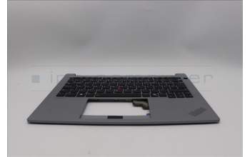 Lenovo 5M11N96235 C-Abdeckung mit Tastatur, Englisch (GB), Arktisgrau, Hintergrundbeleuchtung