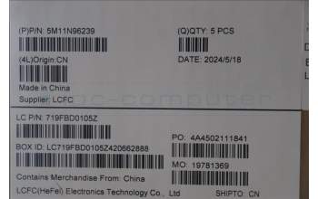 Lenovo 5M11N96239 C-Cover with keyboard, US English Euro, Arctic Grey, Backlight, US