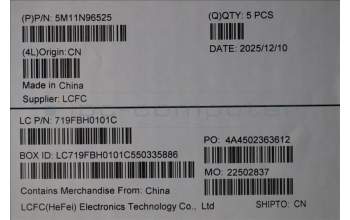 Lenovo 5M11N96525 C-Cover with keyboard, Arabic, Black, US