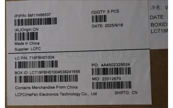 Lenovo 5M11N96537 C-Cover with keyboard, French, Black, US