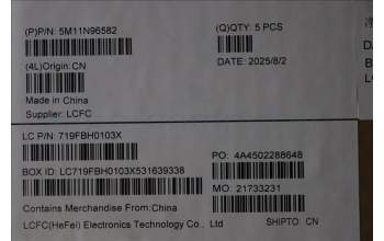 Lenovo 5M11N96582 MECH_ASM FRU KBD CCV UK (CHY) UK BK