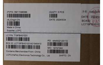 Lenovo 5M11N96586 C-Cover with keyboard, US English Euro, Black, US