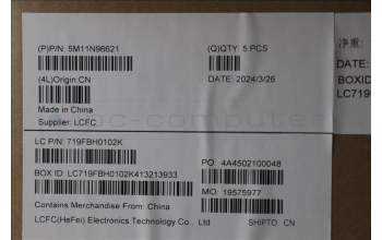 Lenovo 5M11N96621 MECH_ASM FRU KBD CCV ENG BL(CHY) US BK