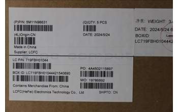 Lenovo 5M11N96631 C-Cover with keyboard, Belgian, Black, Backlight, UK