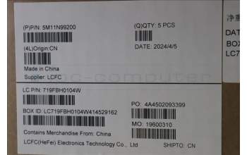 Lenovo 5M11N99200 C-Cover with keyboard, Nordic, Black, Backlight, UK