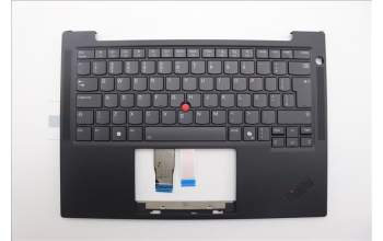 Lenovo 5M11N99322 C-Cover with keyboard, Brazil Portuguese, Black, Backlight, UK