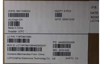 Lenovo 5M11N99322 C-Cover with keyboard, Brazil Portuguese, Black, Backlight, UK