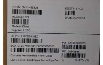 Lenovo 5M11N99326 C-Cover with keyboard, Brazil Portuguese, Black, Backlight, UK