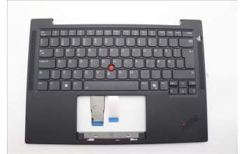Lenovo 5M11N99353 C-Cover with keyboard, Danish, Black, Backlight, UK