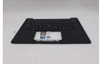 Lenovo 5M11N99380 C-Cover with keyboard, US English Euro, Black, Backlight, US