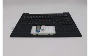 Lenovo 5M11N99382 C-Cover with keyboard, US English Euro, Black, Backlight, US