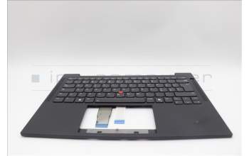 Lenovo 5M11N99438 C-Cover with keyboard, Italian, Black, Backlight, UK