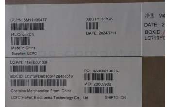 Lenovo 5M11N99477 MECH_ASM BL KB BK NORDIC SRX