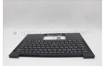 Lenovo 5M11N99493 C-Cover with keyboard, Russian, Black, Backlight, US