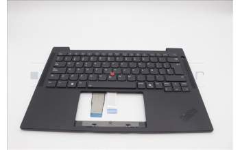 Lenovo 5M11N99502 C-Cover with keyboard, Spanish, Black, Backlight, UK