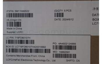 Lenovo 5M11N99522 C-Cover with keyboard, Turkish, Black, Backlight, UK